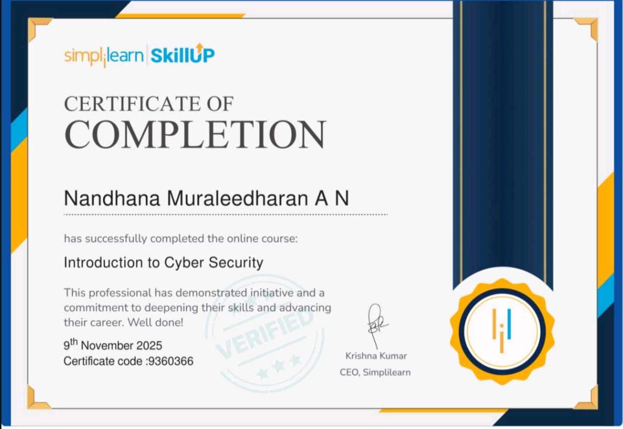 SkillUp Certificate