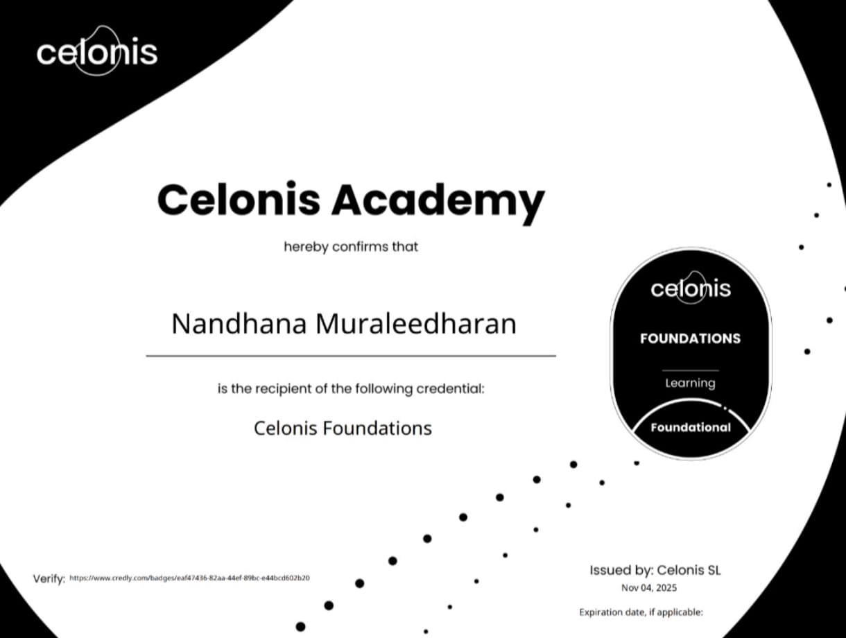 Celonis Certificate